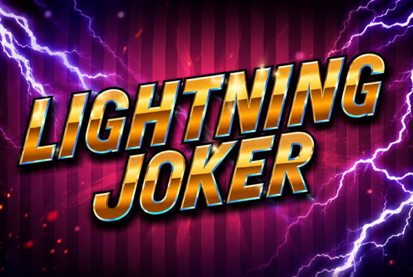 Slot Lightning Joker di Yggdrasil con logo della slot, fulmini sullo sfondo e ambientazione ispirata alle classiche slot machine con Mystery Wins e Rapid Respins.
