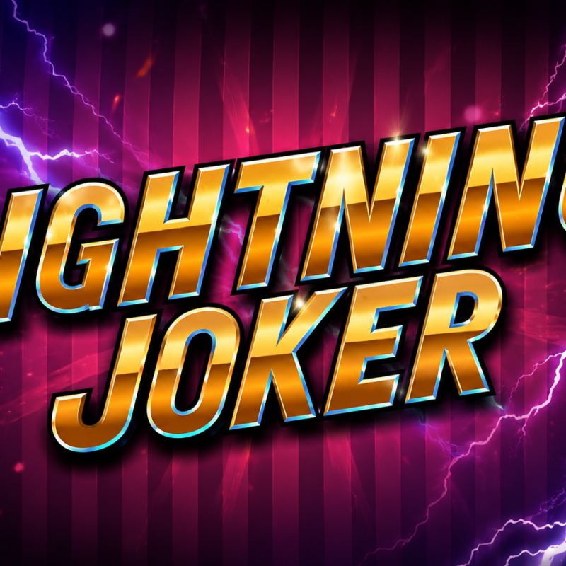 Slot Lightning Joker di Yggdrasil con logo della slot, fulmini sullo sfondo e ambientazione ispirata alle classiche slot machine con Mystery Wins e Rapid Respins.