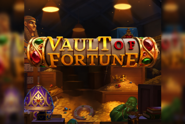 Slot Vault of Fortune di Yggdrasil con antico caveau colmo di tesori, gioielli, manufatti preziosi e ambientazione archeologica dedicata a Cascading Reels, Wild espandibili e Free Spins.