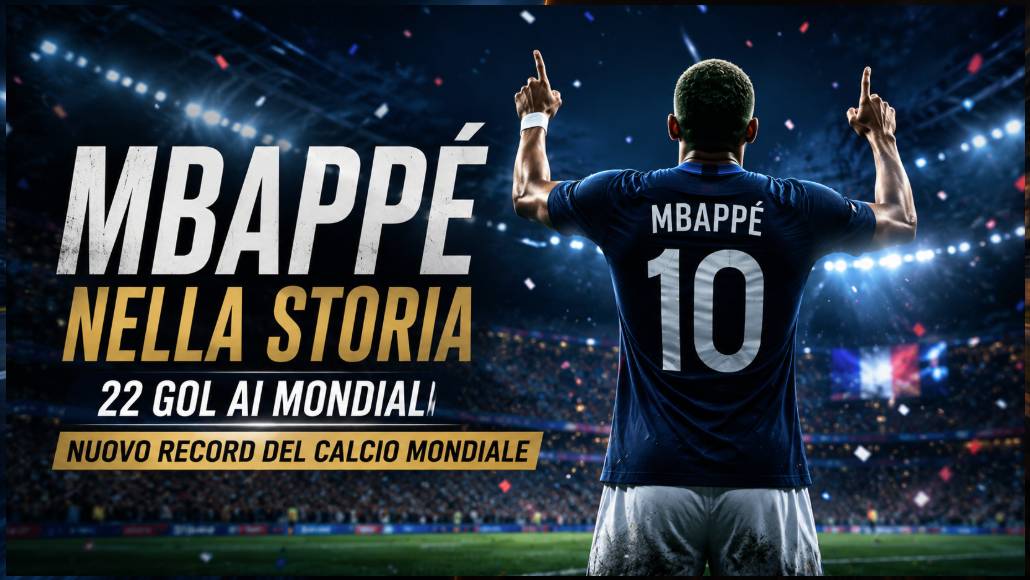 Mbappé nella storia con 22 gol in Coppa del Mondo