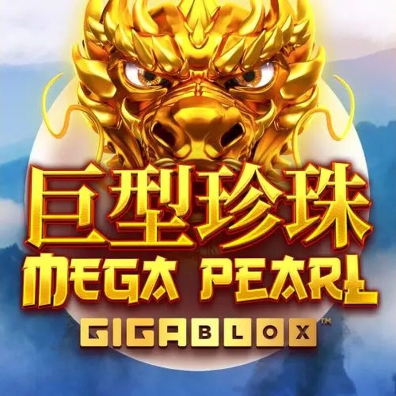 Slot Mega Pearl Gigablox di Yggdrasil con maestoso drago dorato, ambientazione orientale e funzionalità GigaBlox, Bonus Respins e MegaPearl.