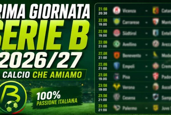 Chi sono le neo promosse in Serie A 2026: Venezia, Frosinone e Monza promosse per la stagione 2026/27, con grafica nei colori dell’Italia.