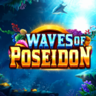 Slot Waves of Poseidon di Pragmatic Play con logo del gioco in primo piano, ambientazione sottomarina, coralli, delfini e raggi di luce.