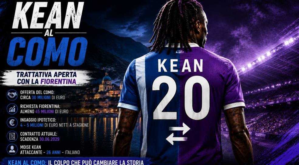 Kean al Como: trattativa con la Fiorentina, cifre e stipendio