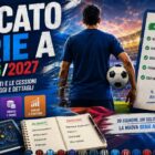 Mercato Serie A 2026 2027: grafica sul calciomercato estivo italiano con acquisti, cessioni, contratti, ingaggi e trasferimenti delle 20 squadre di Serie A.