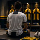 Parma al fantacalcio 2026/27, calciatore di spalle nello spogliatoio prima della partita.