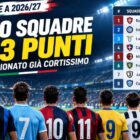 Classifica Serie A quinta giornata 2026/27 con otto squadre racchiuse in tre punti.