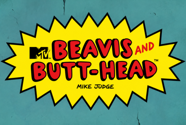 Slot Beavis and Butt-Head di Blueprint Gaming con logo del gioco su sfondo cartoon azzurro.