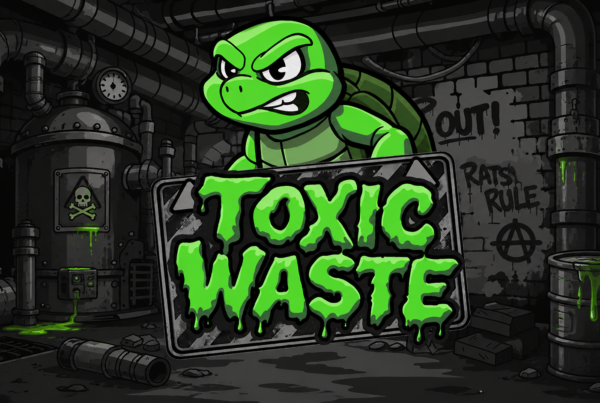 Slot Toxic Waste di Hacksaw con tartaruga mutante e ambientazione radioattiva