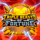 Slot Triple Beasts of Fortune di Play'n GO con ambientazione desertica e logo del gioco