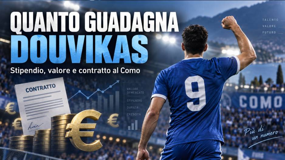 Quanto guadagna Douvikas: stipendio, valore e contratto dell’attaccante del Como