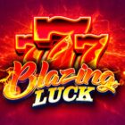 Slot Blazing Luck di AGS con simboli 777 rossi e dorati, logo del gioco in primo piano e sfondo infuocato.