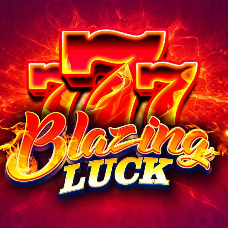 Slot Blazing Luck di AGS con simboli 777 rossi e dorati, logo del gioco in primo piano e sfondo infuocato.