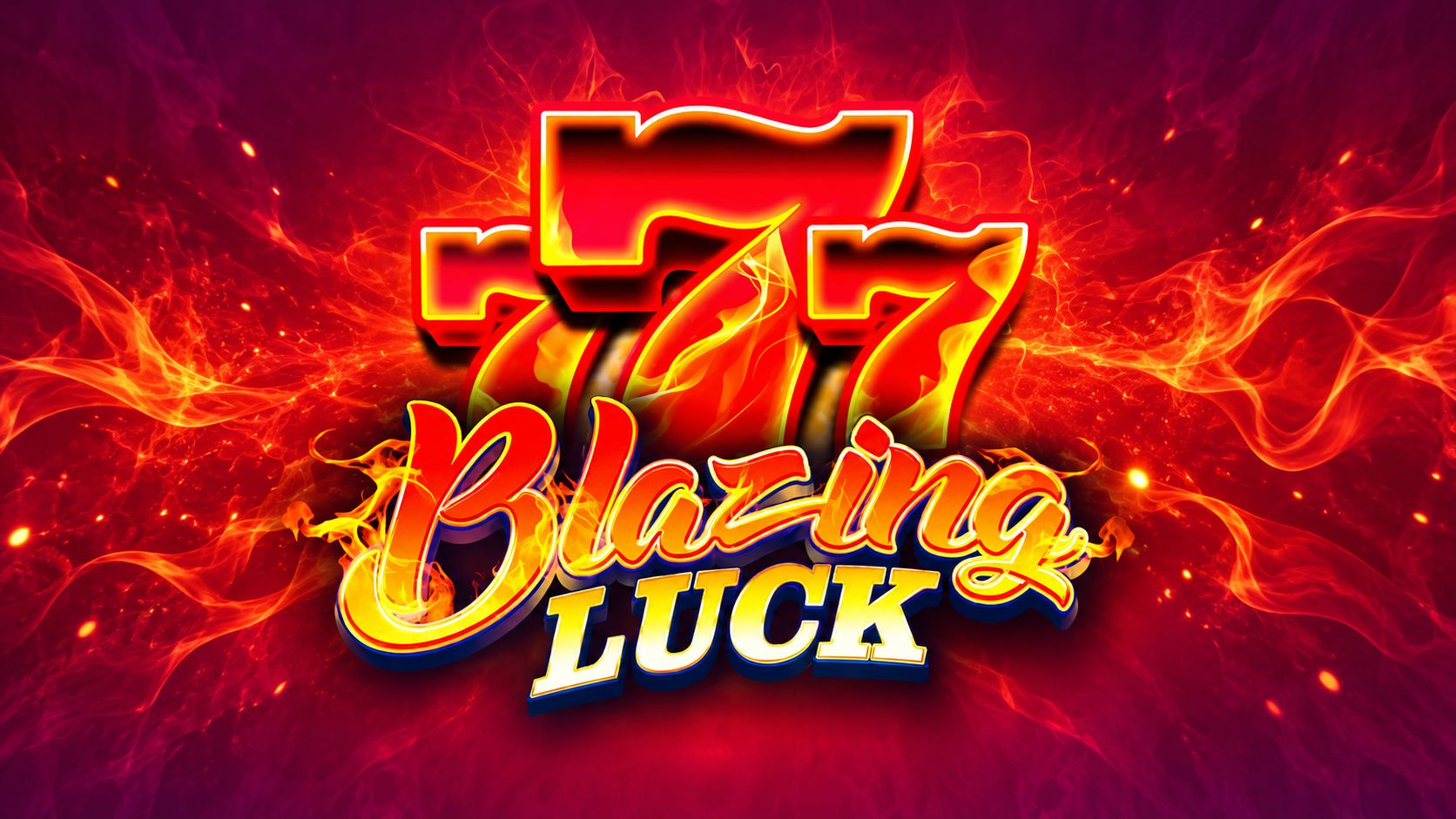 Slot Blazing Luck di AGS con simboli 777 rossi e dorati, logo del gioco in primo piano e sfondo infuocato.