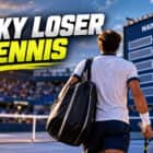 Lucky loser tennis, giocatore visto di spalle su un campo da tennis davanti al tabellone principale di un torneo, con evidenziato il posto assegnato tramite ripescaggio.