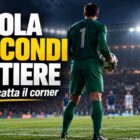 Regola 8 secondi portiere: estremo difensore con il pallone tra le mani e arbitro che segnala il conteggio durante una partita di calcio.